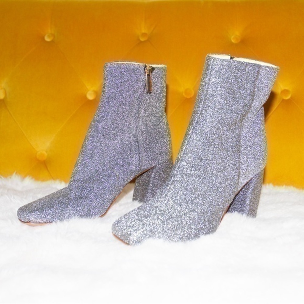 Tibi 2019 Bronson Leather Boots In Silver